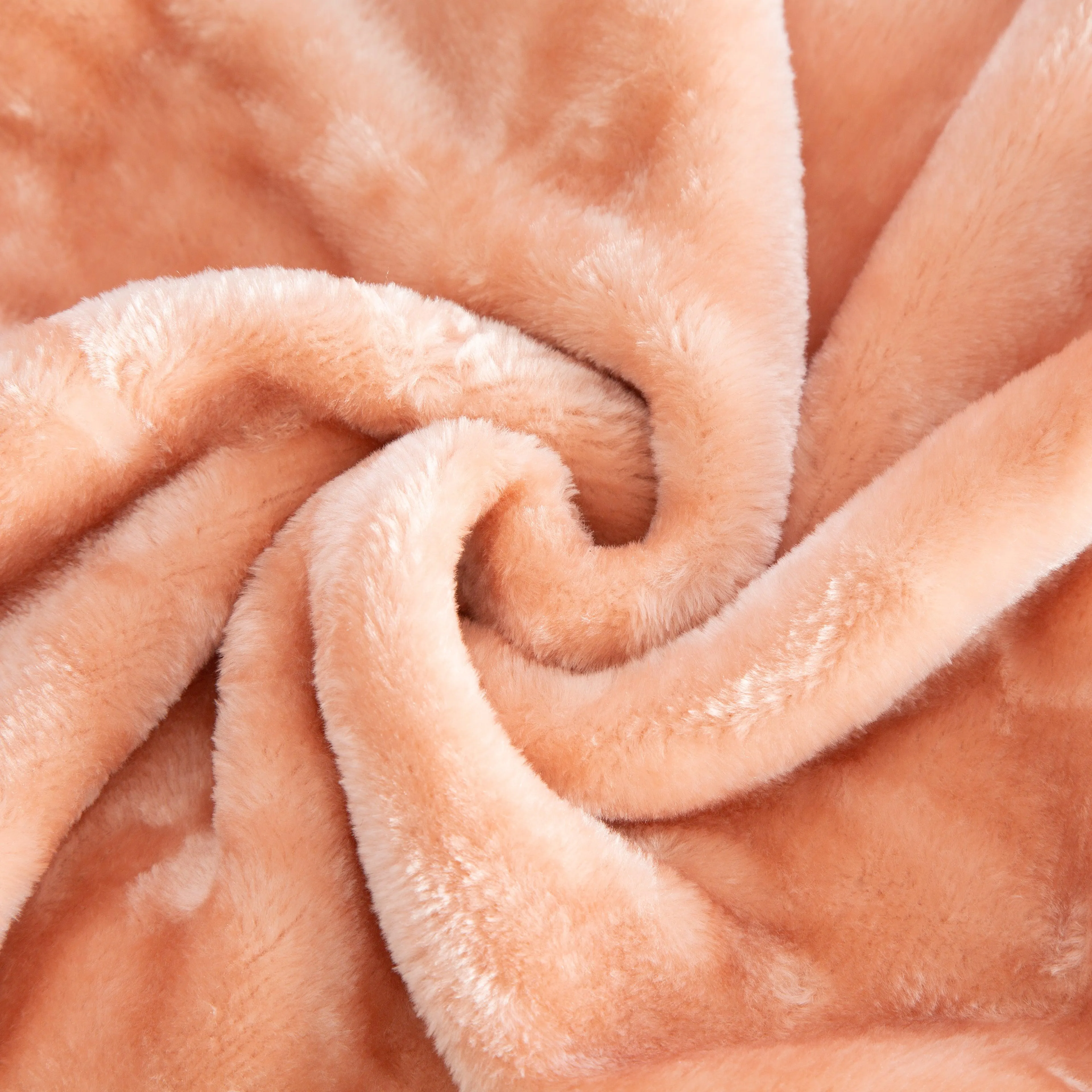 Hibernate Cosy Collection Soft Faux Mink Throw Thick Luxury Blanket - Blush Pink