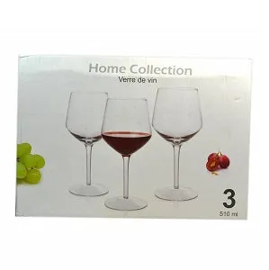 Home Collection Verre De Vin Wine Glasses A4418 x3