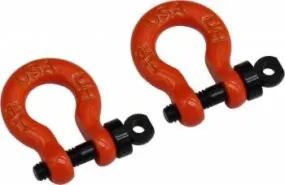 Hot Racing 1/10 Aluminium Scale Tow Shackles: Orange (2)