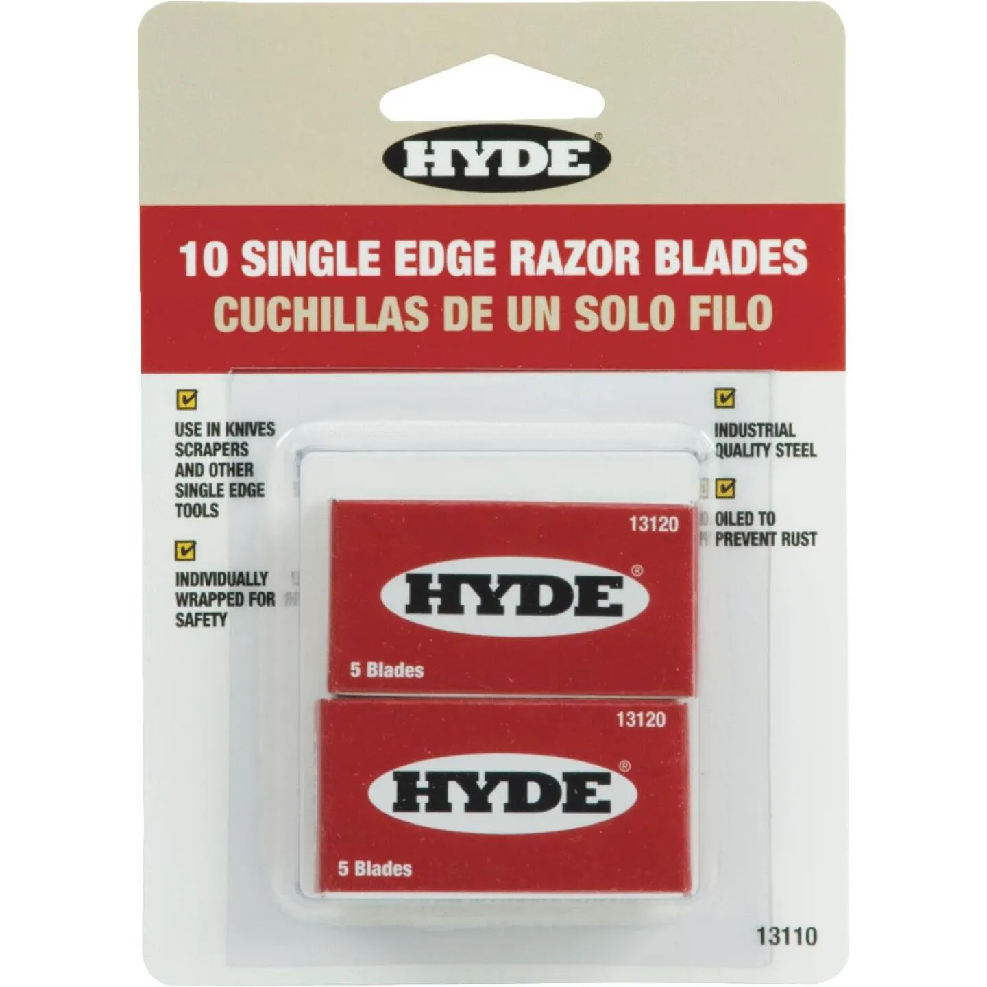 Hyde Single Edge Razor Blades (10-Pack)