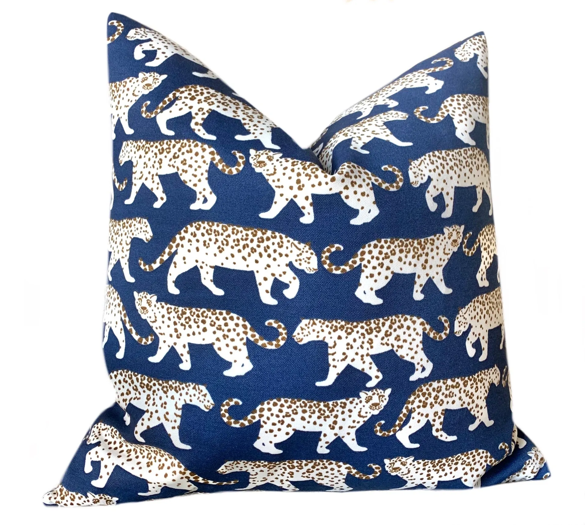 Indoor Outdoor Navy Leopard Pillow Cover