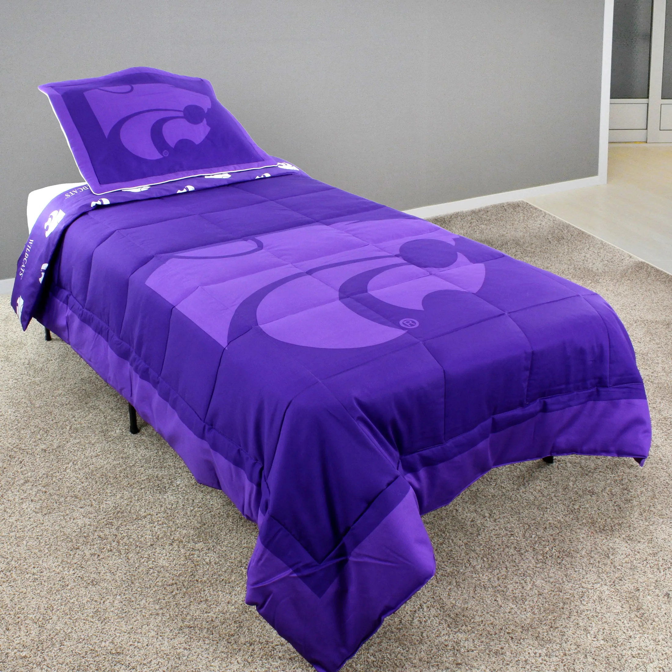 Kansas State Wildcats Reversible Cotton Comforter Set