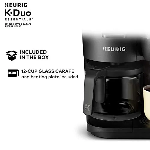 Keurig K-Duo Single Serve K-Cup Pod & Carafe Coffee Maker, Black