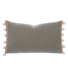 Keystone Solid Mohair Lumbar Pillow Cover 13x22