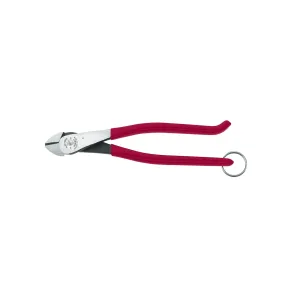 Klein Ironworker's Diagonal Pliers, High-Leverage 8-Inch with Tether Ring - D248-9STT