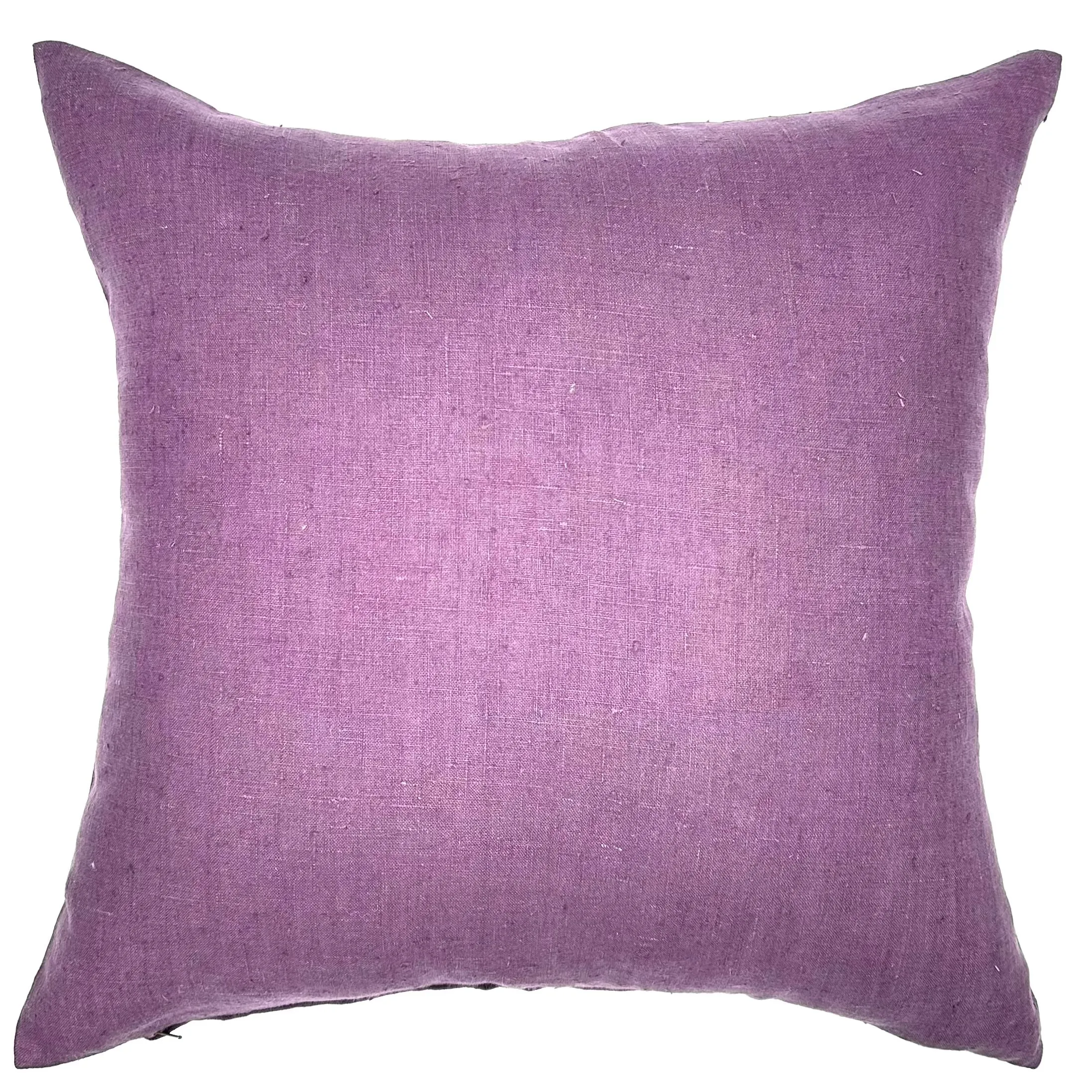 Lavender Solid Linen Throw Pillow Cover 22x22