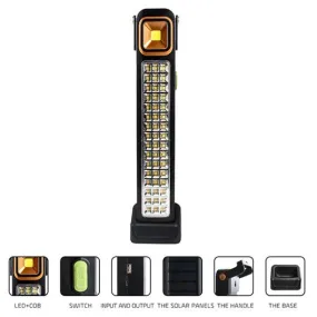 LED Emergency Light 48LED Solar Charging 45watt #6969