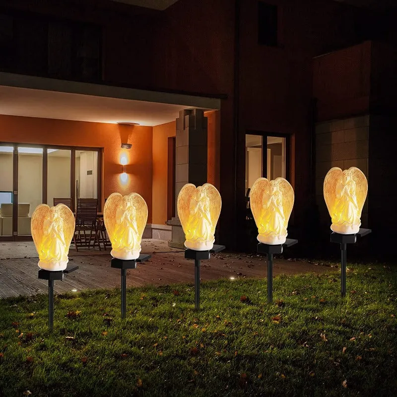 LED Solar Angels Landscape Post Light