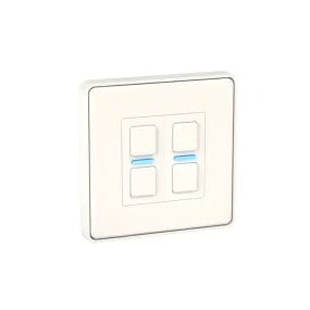 Lightwave LP22WH MK2 Smart Dimmer with Energy Monitoring, 2 Gang, White Metal - Works with Alexa, Google Assistant, HomeKit. iOS & Android Compatible