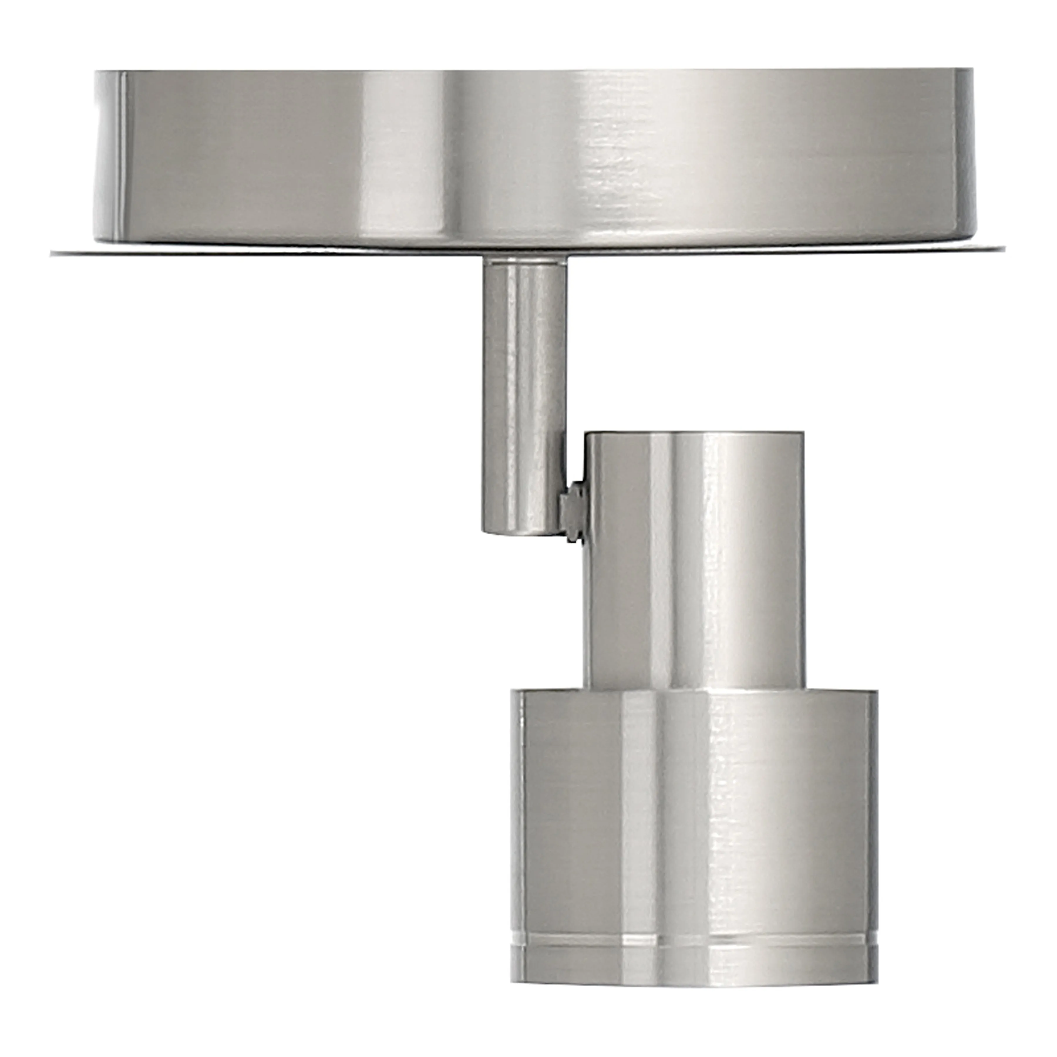 Lincoln 1 Light Adjustable LED Flush Mount, Brushed Steel