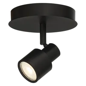 Lincoln 6.5" LED Flush Mount Light Fixture - Matte Black