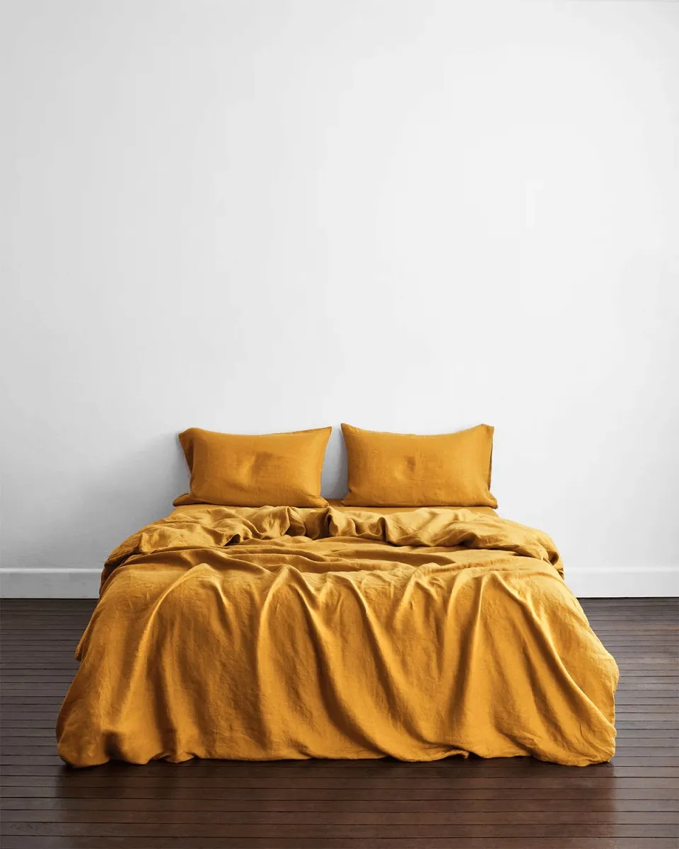 Linen Bedding Set - Duvet Cover, Sheet and Pillow Cover