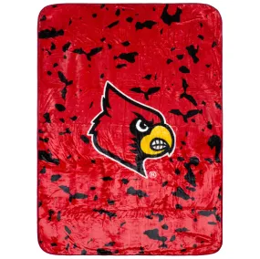 Louisville Cardinals Plush Throw Blanket, Bedspread, 86" x 63"