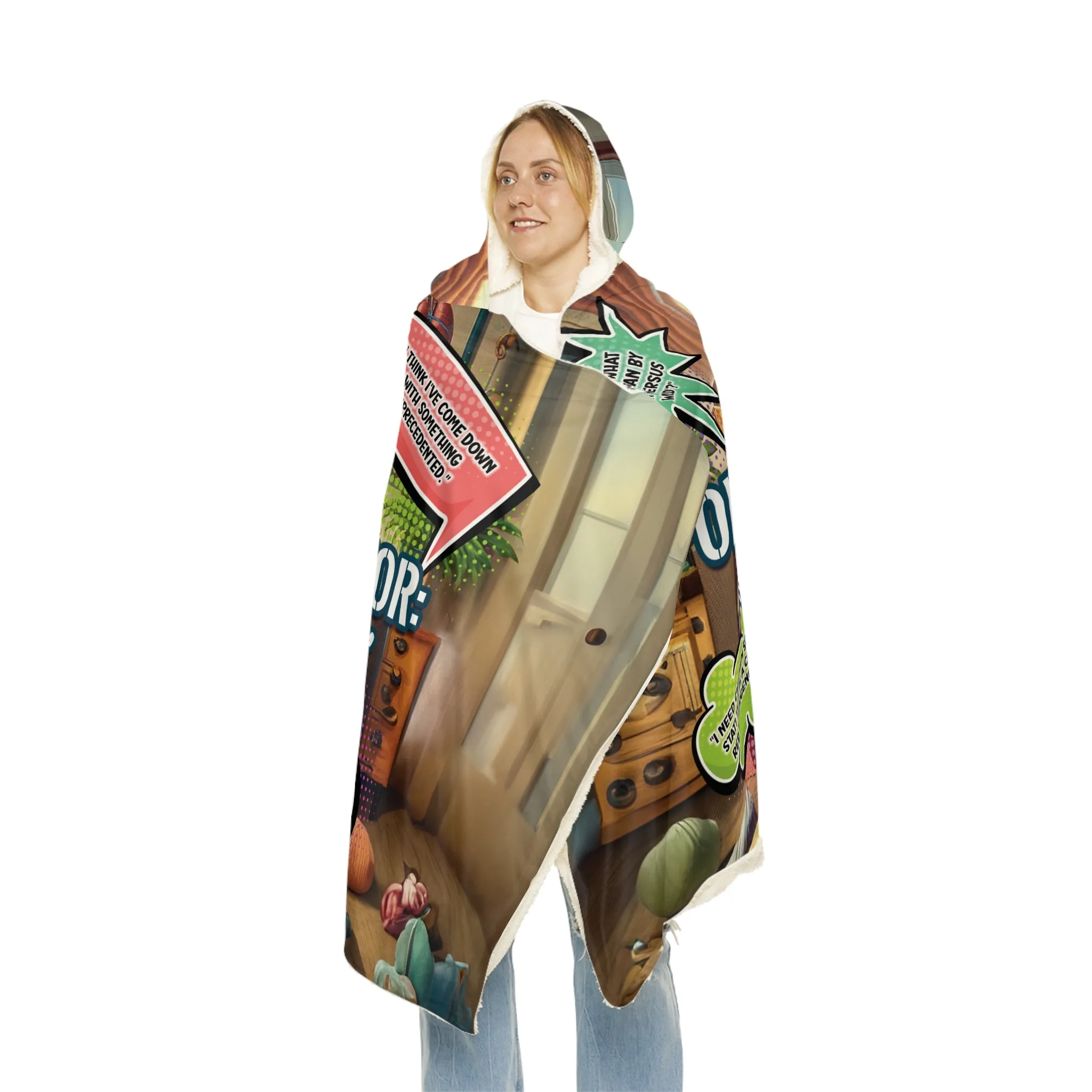 Man Flu Survivor Hooded Blanket – Comfy, Humorous, and Warm Recovery Blanket