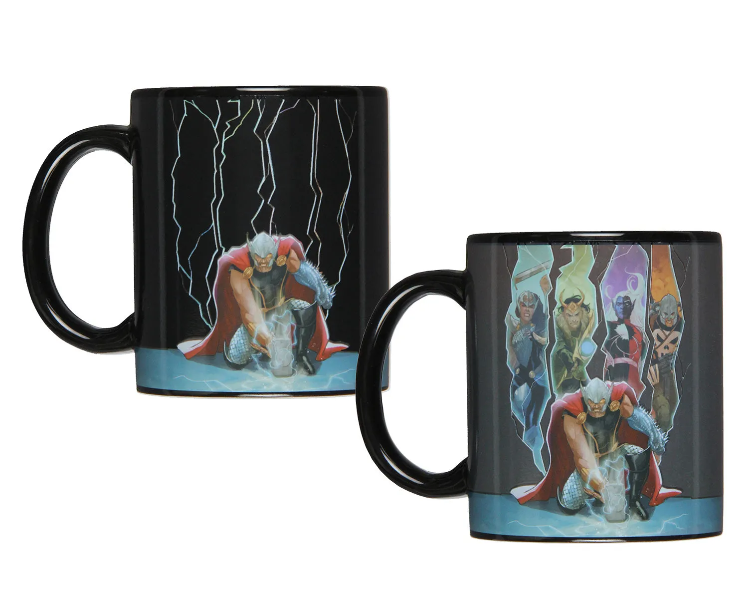 Marvel Thor The Mighty Avenger Heat Reactive Color Changing Tea Coffee Mug Cup