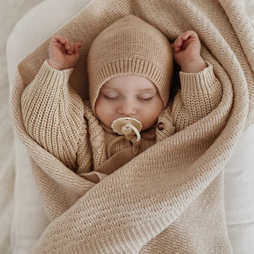 Merinowool Blanket 'Dora' | Sand