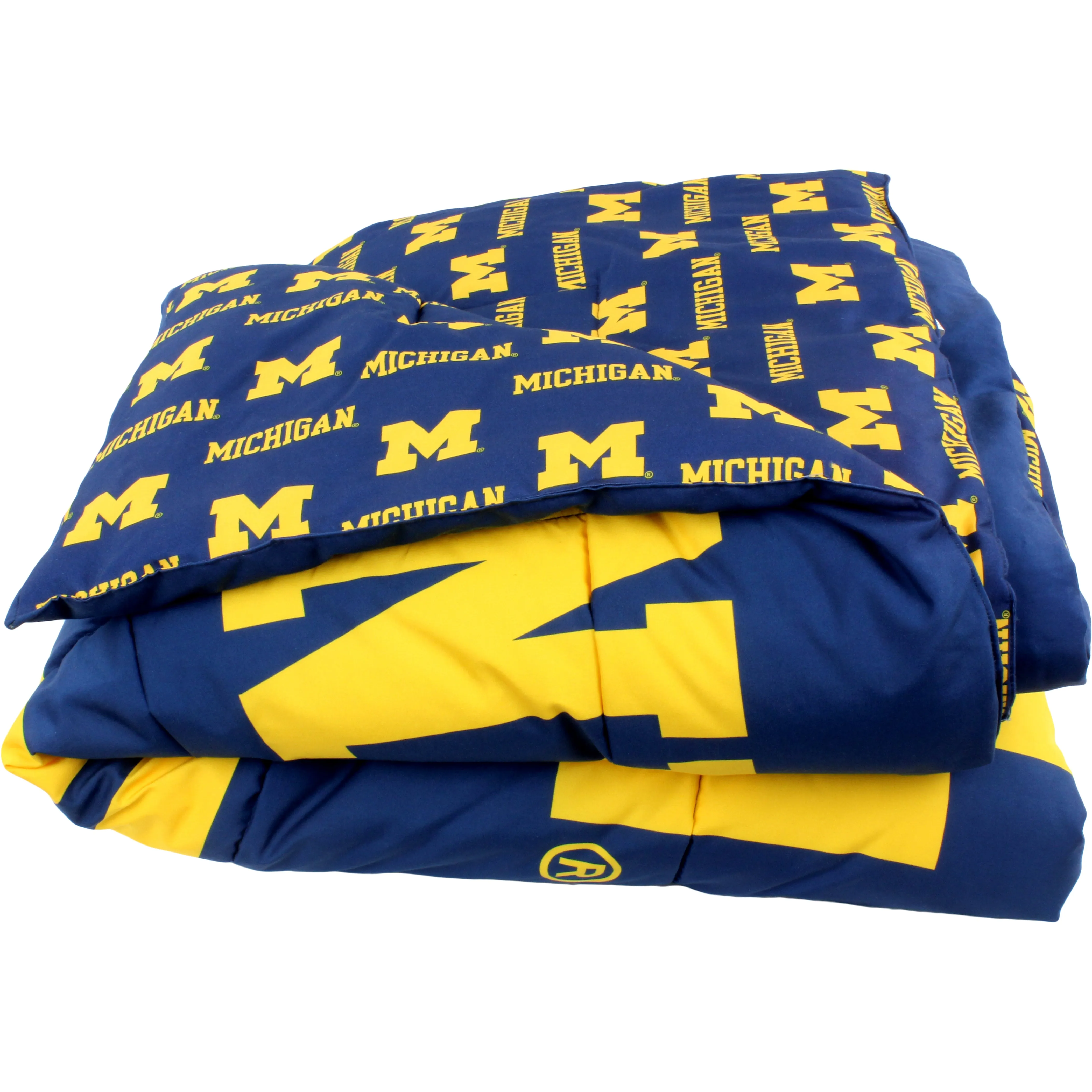 Michigan Wolverines Reversible Big Logo Soft and Colorful Comforter