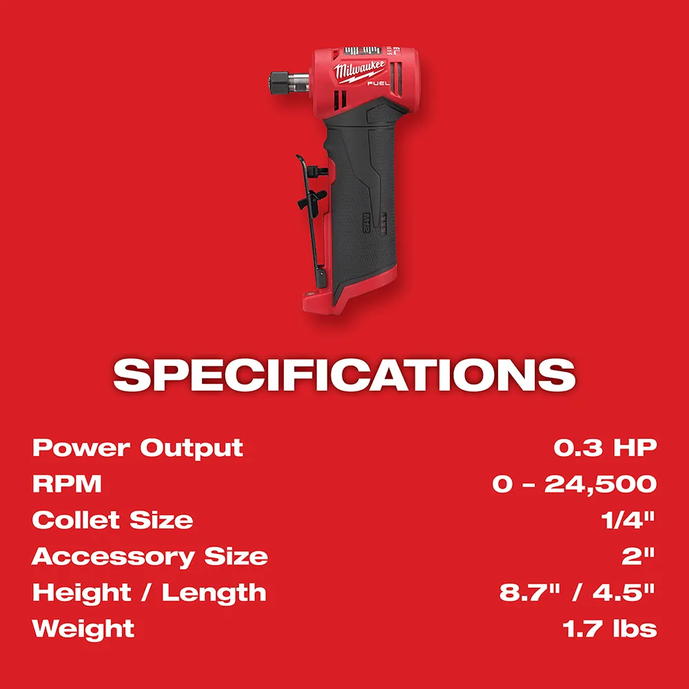 Milwaukee M12 Fuel Right Angle Die Grinder