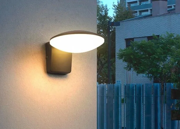 Modern Waterproof Outdoor LED Porch Wall Sconce: Wired or Solar Garden and Yard Lighting