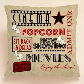 Movies Graphic Vintage Cushion Cover Without Filler