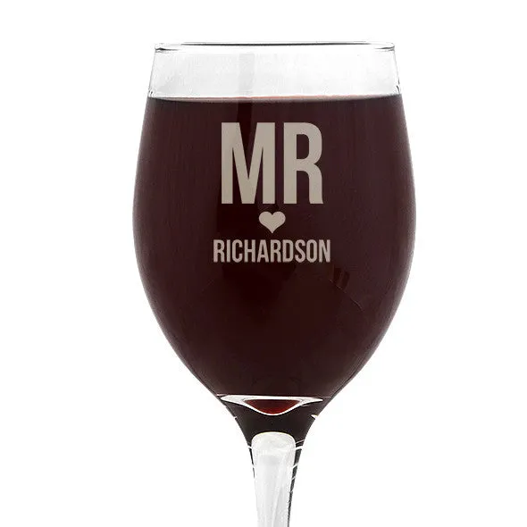 Mr Love Design Wine Glass