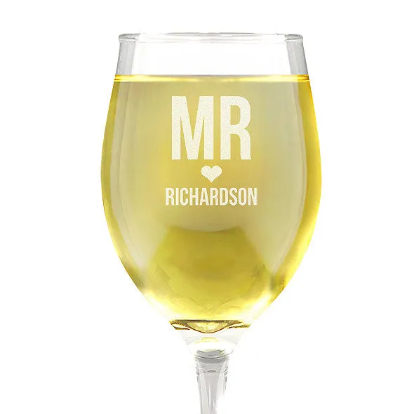 Mr Love Design Wine Glass