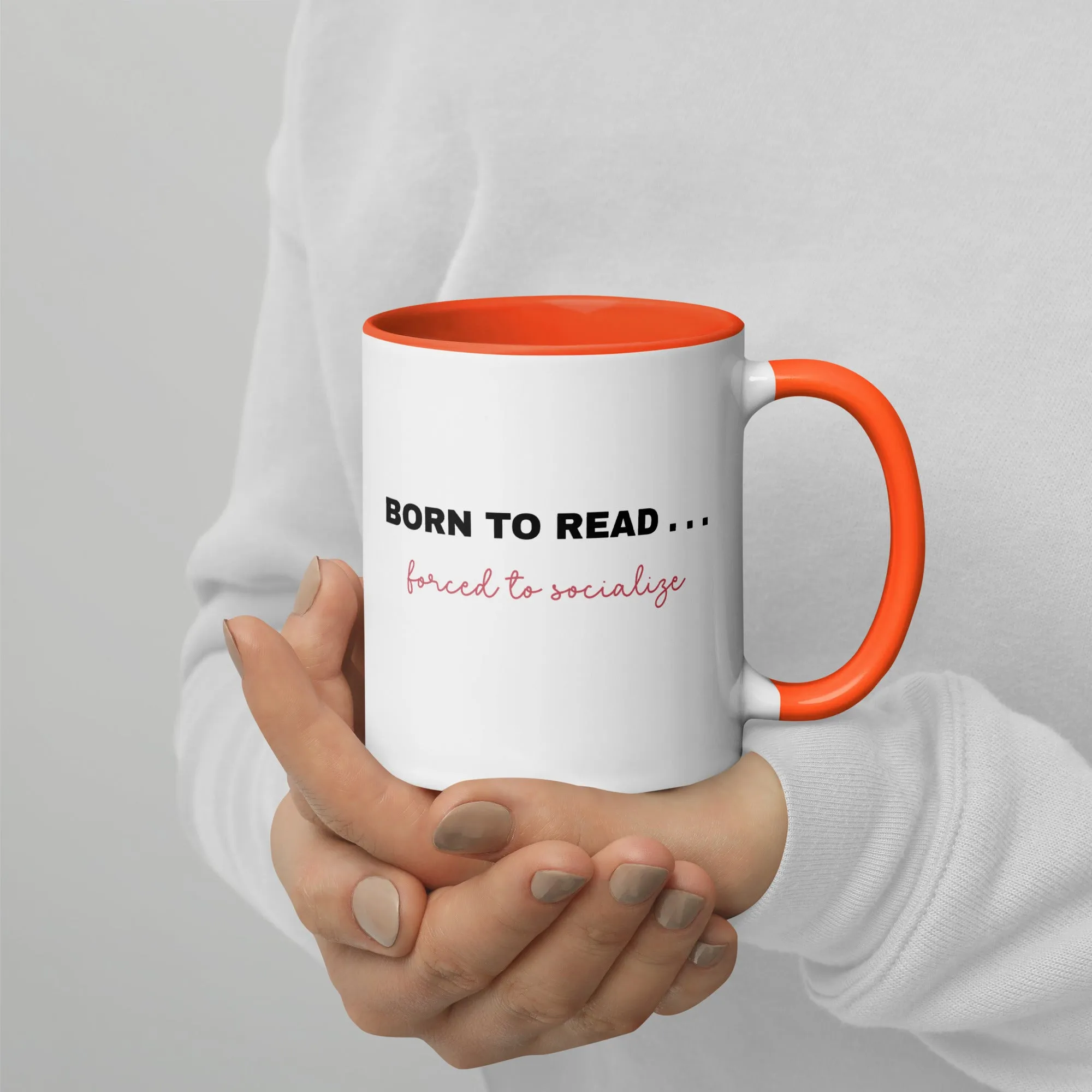 Mug with Color Inside: Born to Read . . .