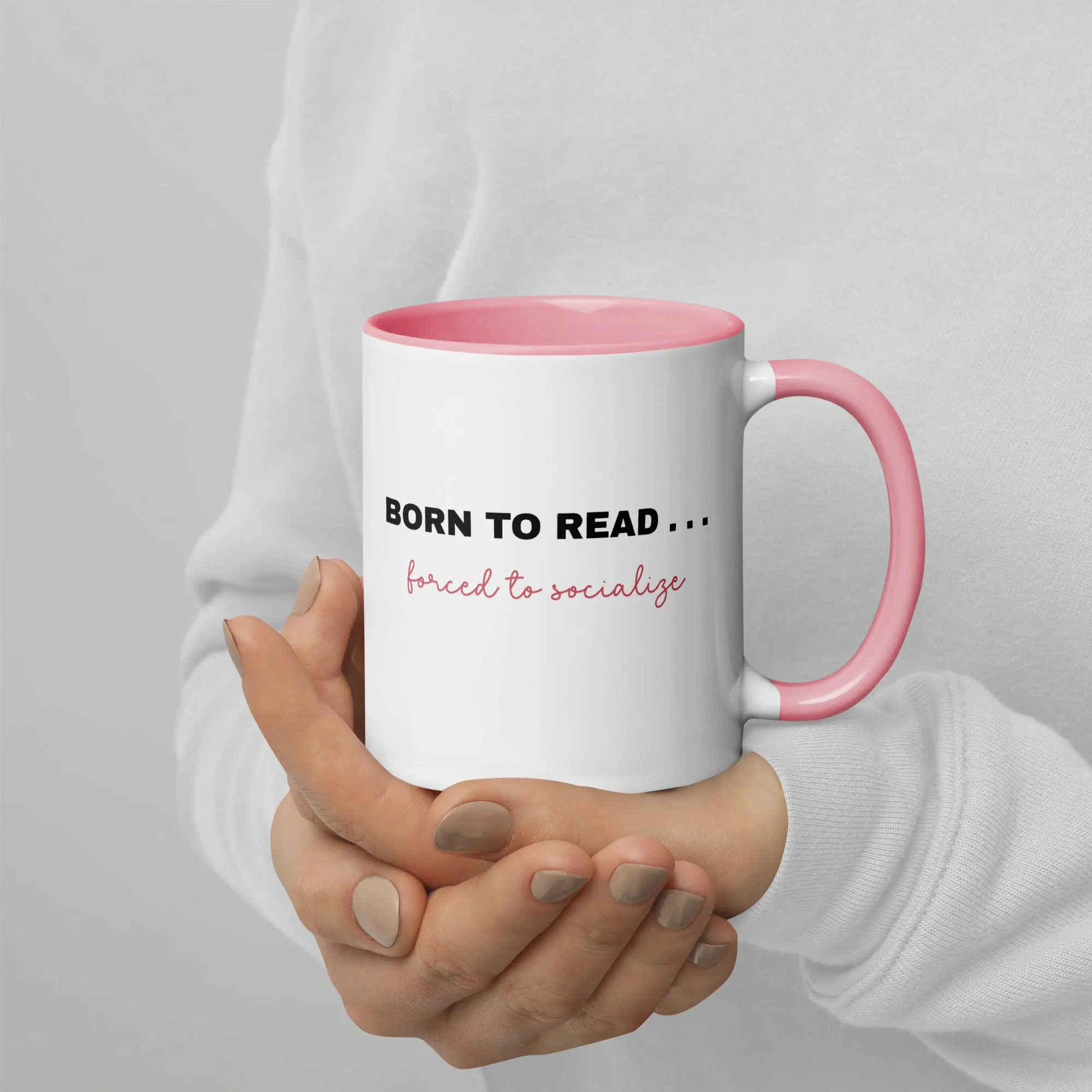 Mug with Color Inside: Born to Read . . .