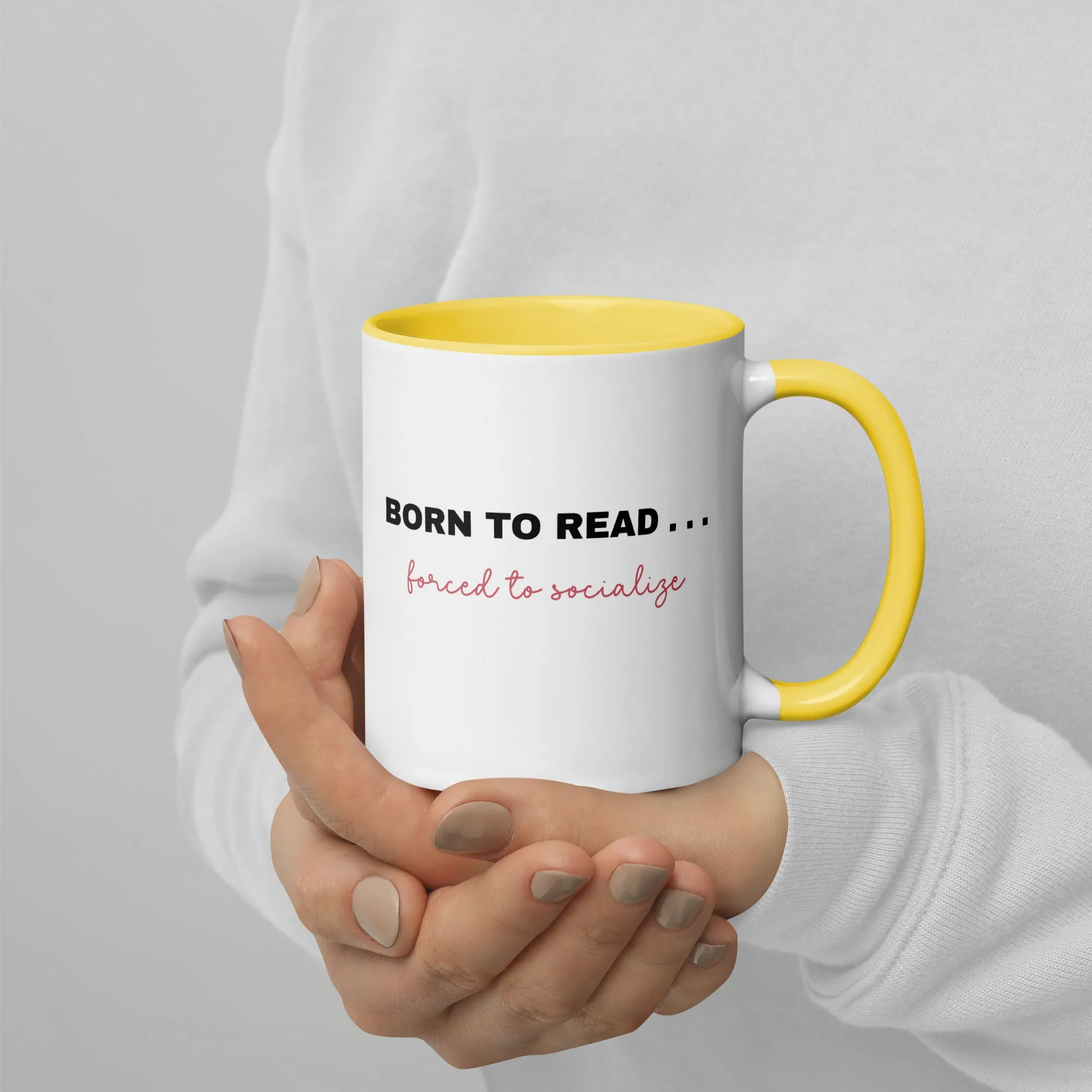 Mug with Color Inside: Born to Read . . .