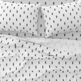 Navy Blue and Brown Mini Size Classic Surfboards Sheet Set from Surfer Bedding™️