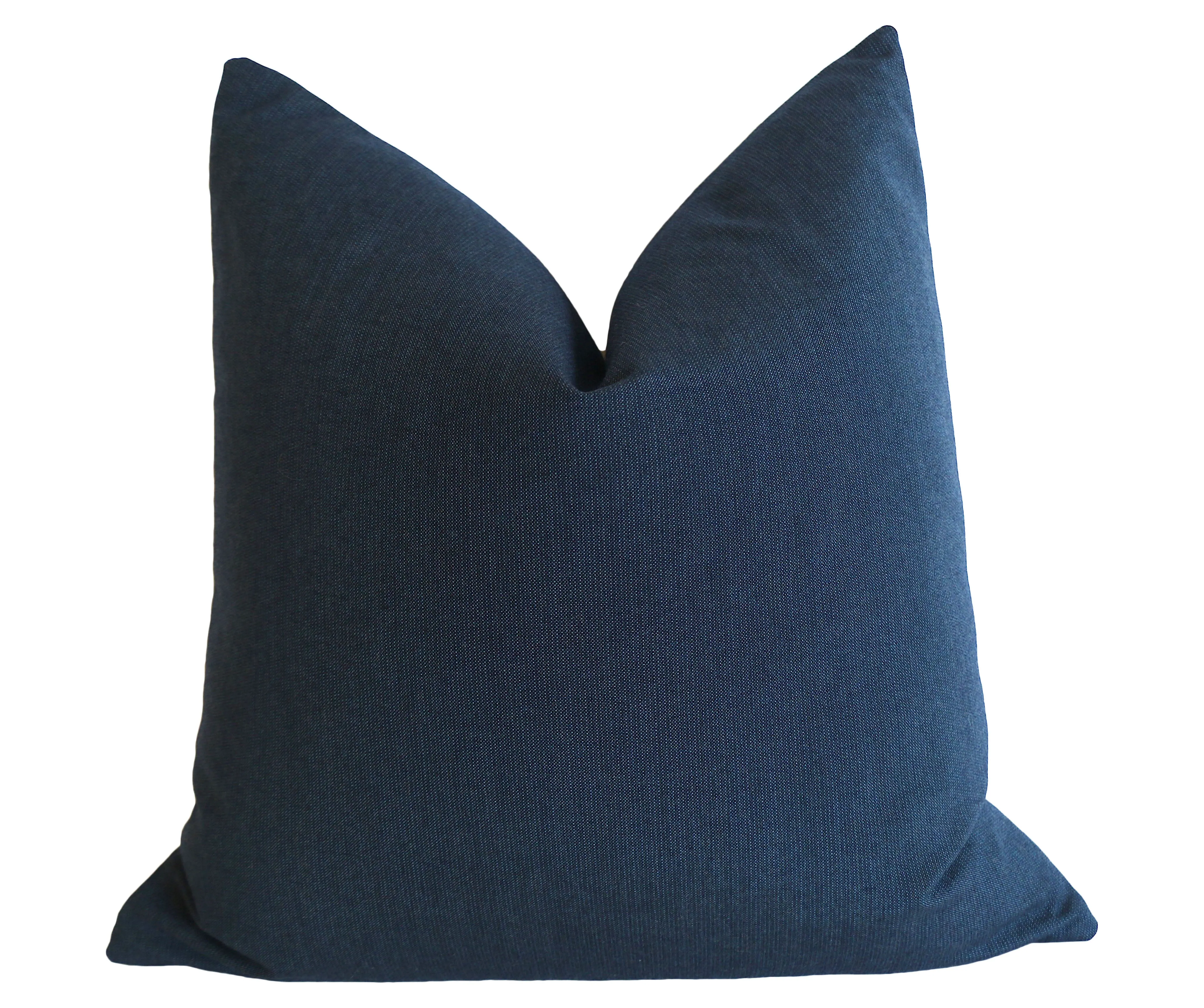 Navy Sunbrella Outdoor Pillow cover / Sunbrella Solids