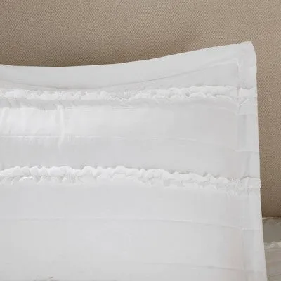 New - Alexis Comforter Set (Queen) White - 5pc