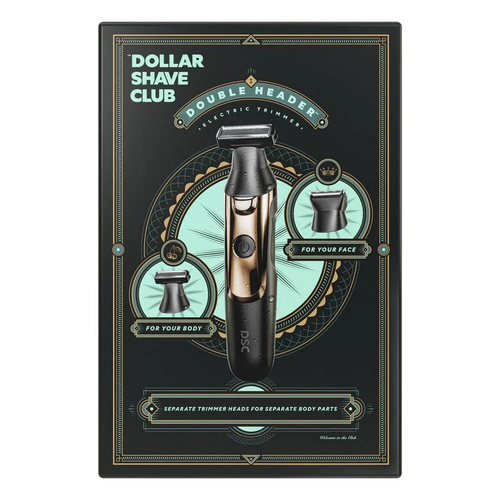 New - Dollar Shave Club Double Header Electric Trimmer