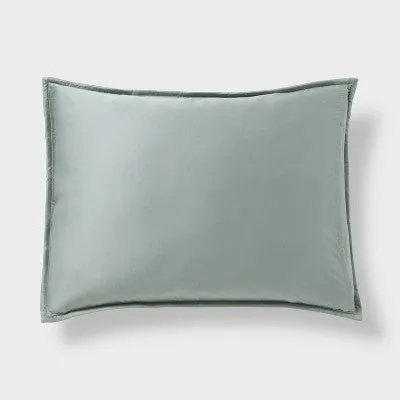 New - Threshold Lyocell Satin Comforter Set Cooling Breathable Solid, Teal Green, King