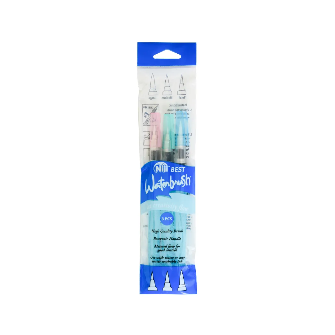 Niji Waterbrush Set - Small, Medium, Large (KWBSET)