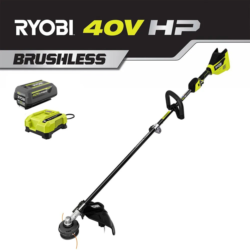 Open Box -  RYOBI 40-Volt Lithium-Ion Cordless Shaft Attachment Capable String Trimmer