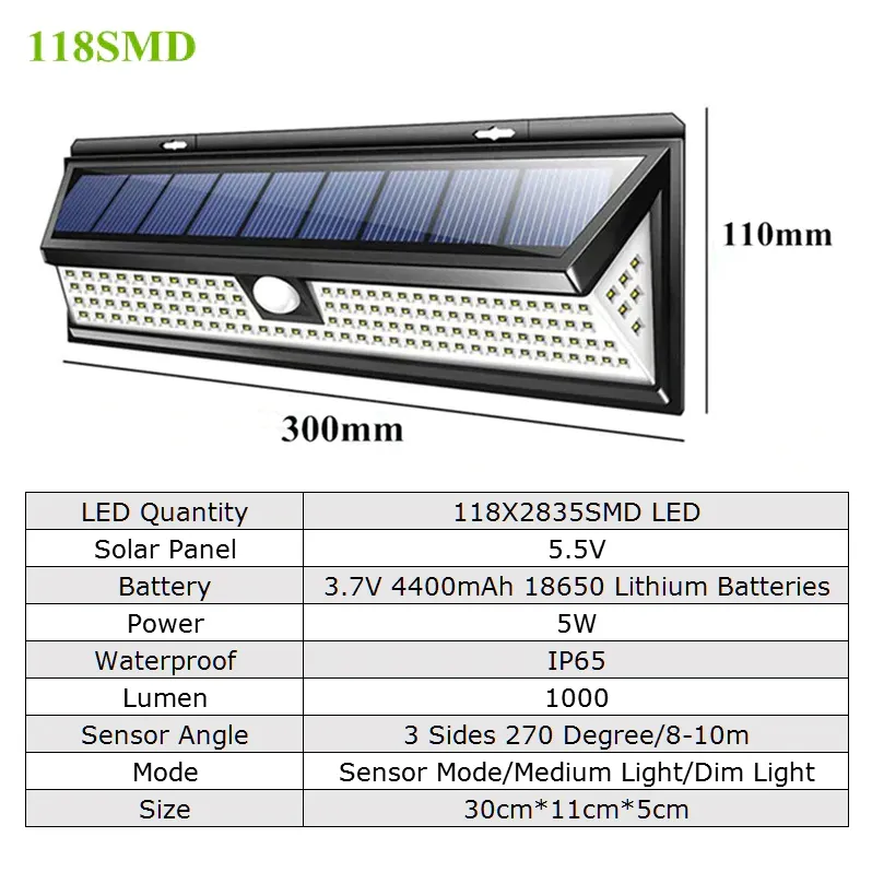 Outdoor Solar Motion Sensor Light | Solar Patio Lights for Deck, Fence, Patio, Front Door, Stair, Landscape, Yard and Driveway