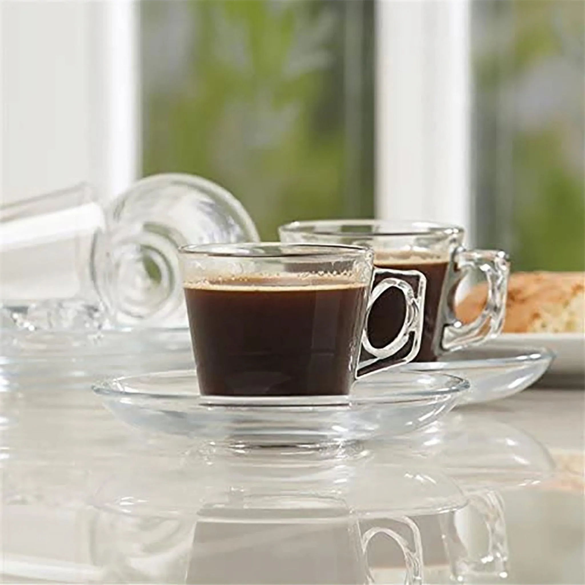 Pasabahce Vela Espresso-Tea Cup & Saucer 195ml 6pack