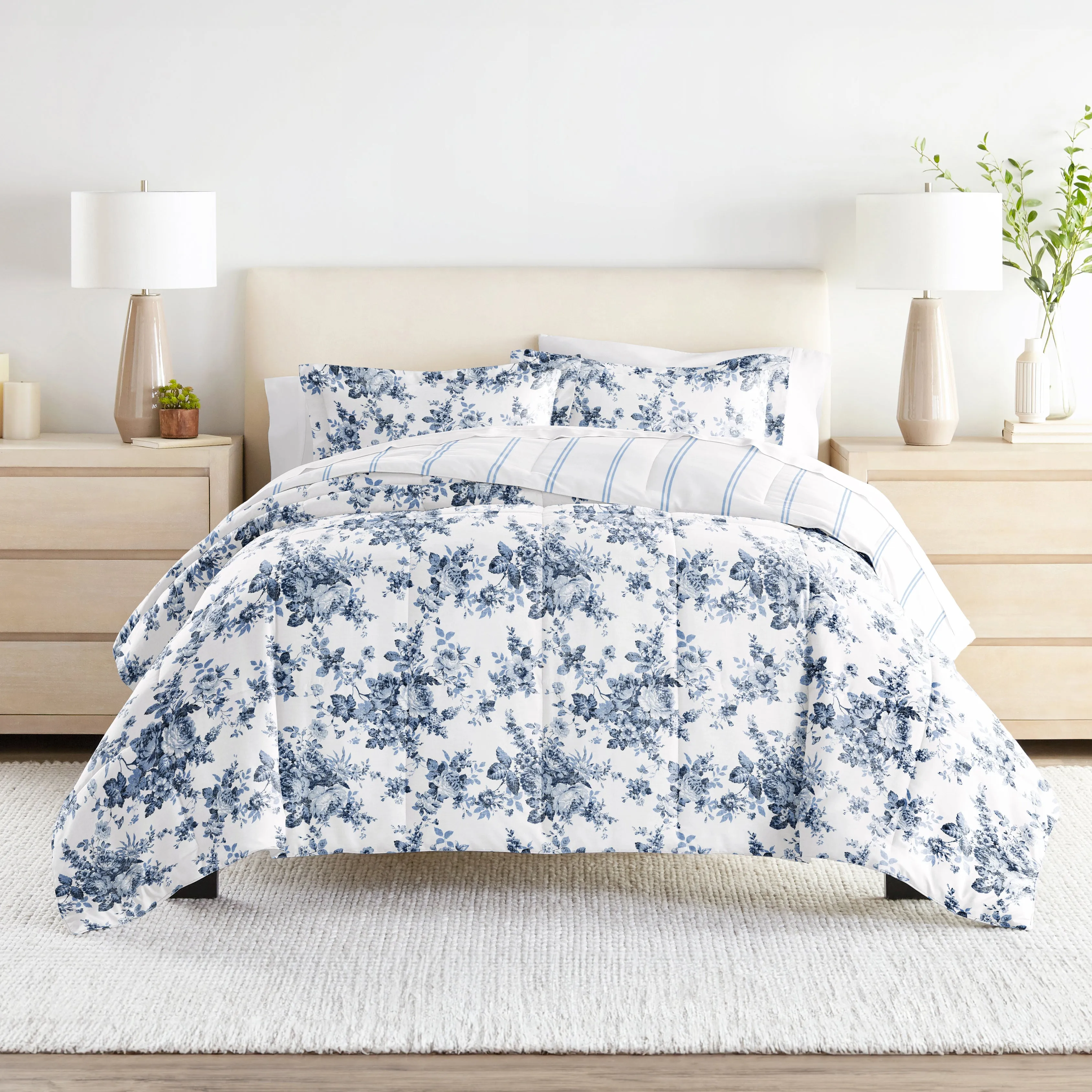 Patterned Down-Alternative Comforter Set (Sale)