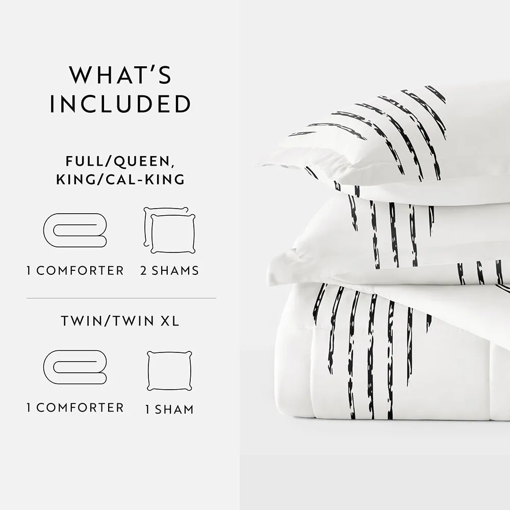 Patterned Down-Alternative Comforter Set (Sale)