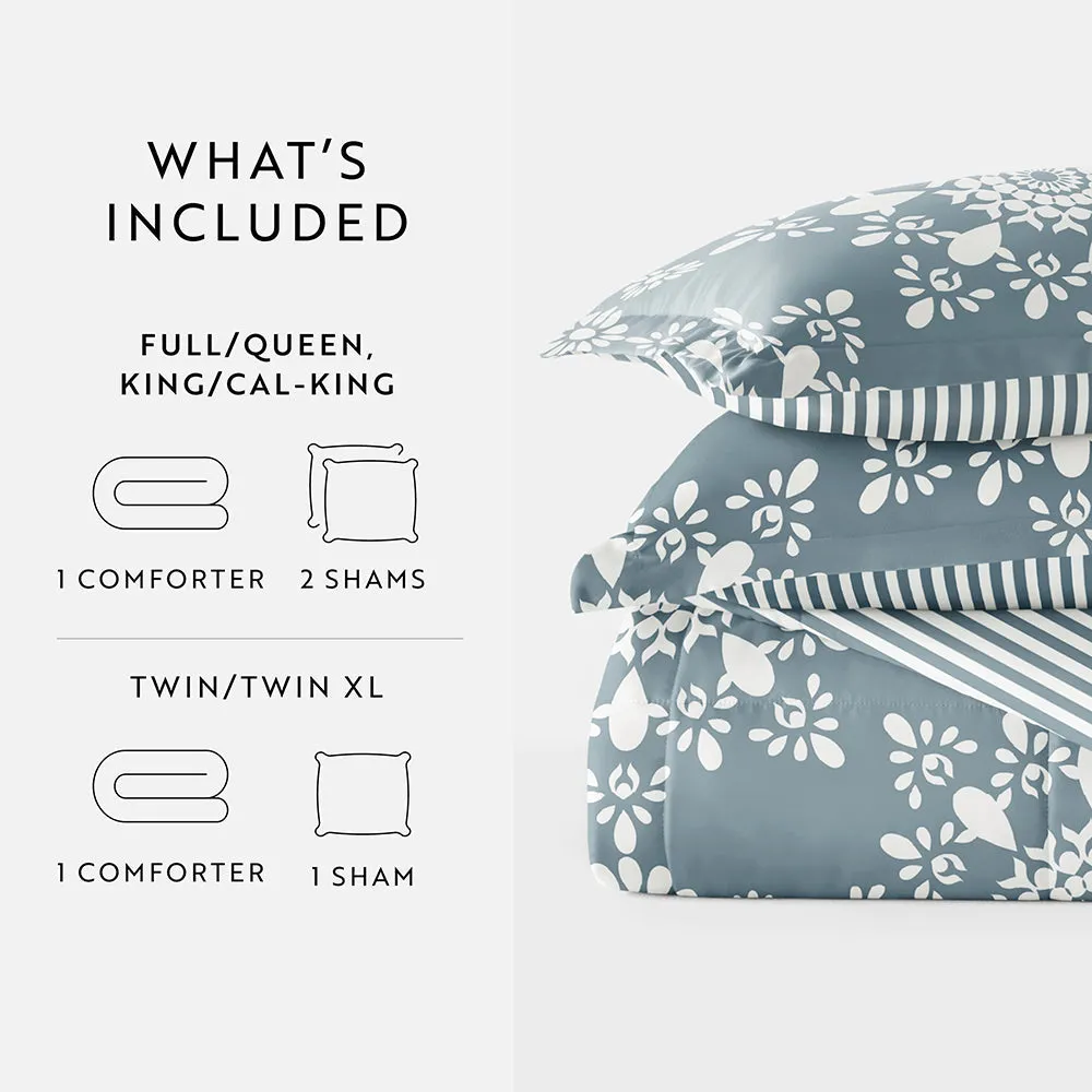 Patterned Down-Alternative Comforter Set (Sale)