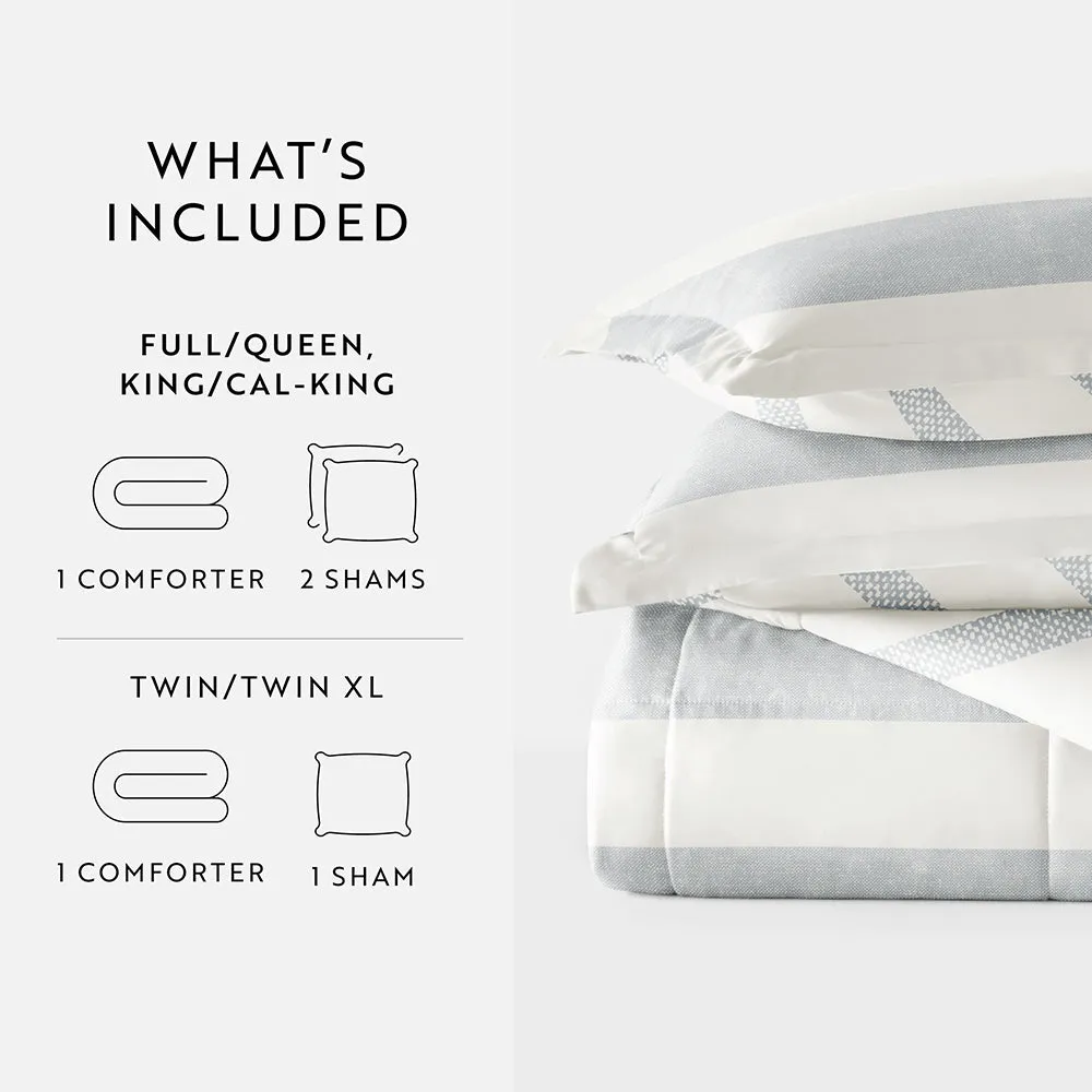 Patterned Down-Alternative Comforter Set (Sale)