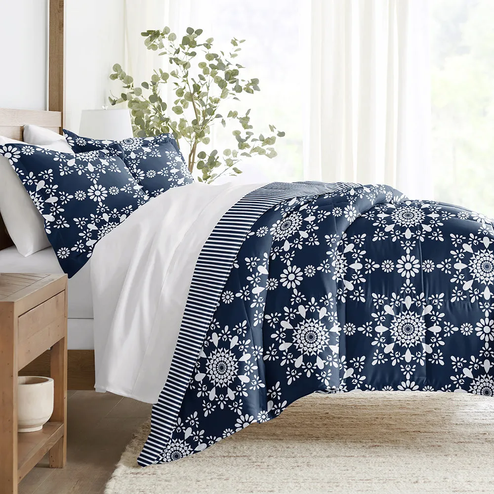 Patterned Down-Alternative Comforter Set (Sale)