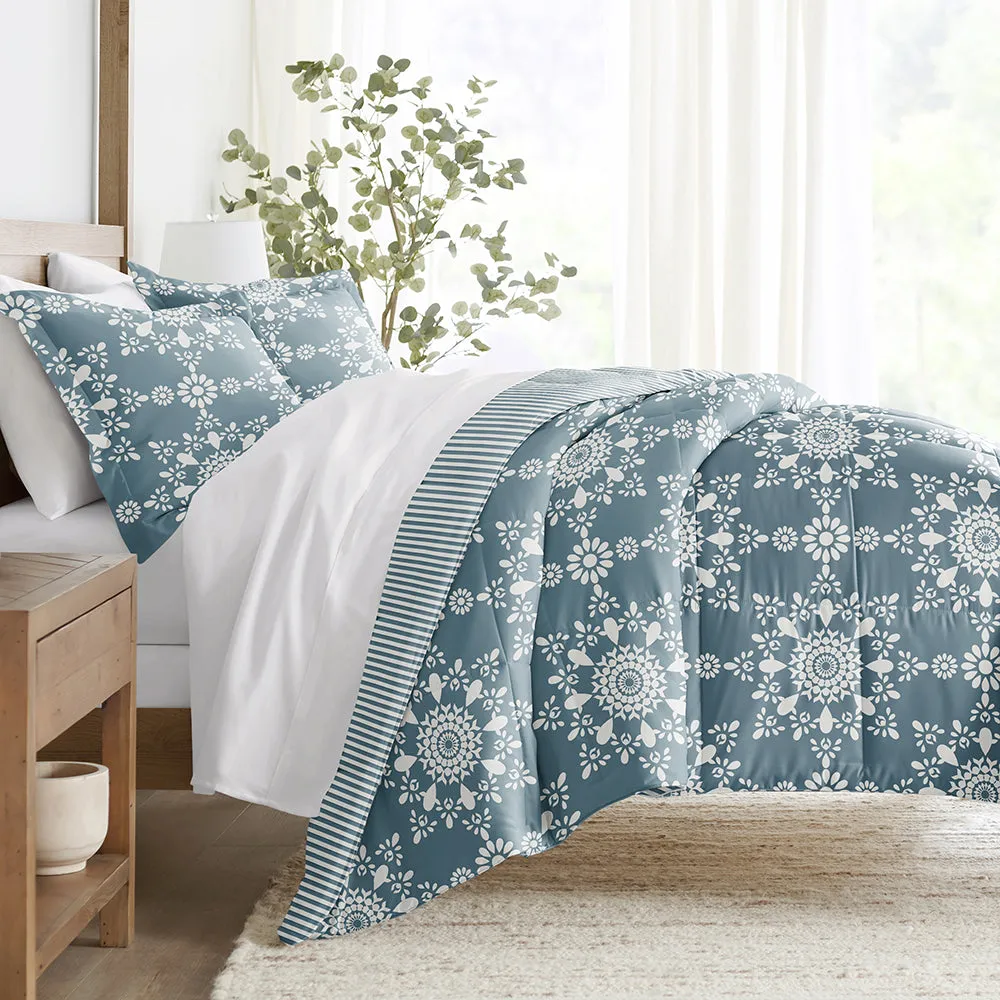 Patterned Down-Alternative Comforter Set (Sale)