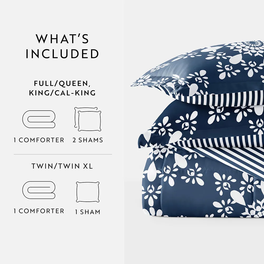 Patterned Down-Alternative Comforter Set (Sale)