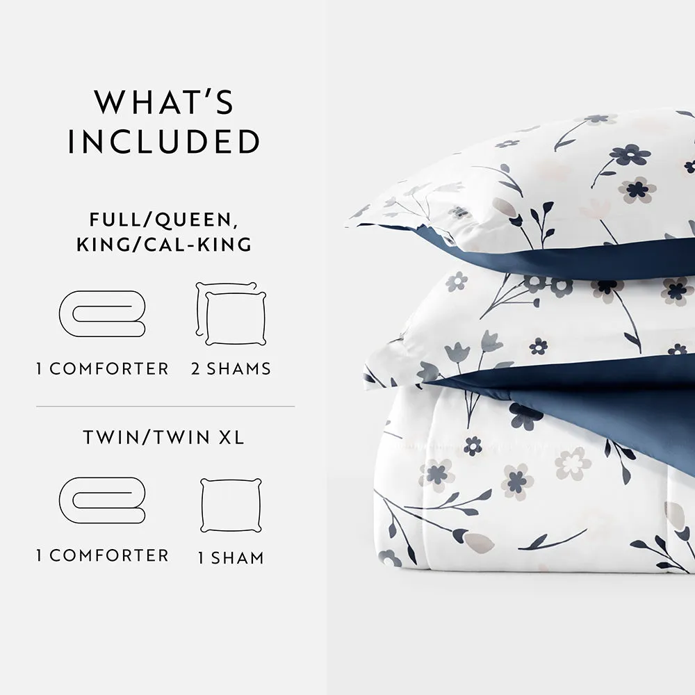 Patterned Down-Alternative Comforter Set (Sale)