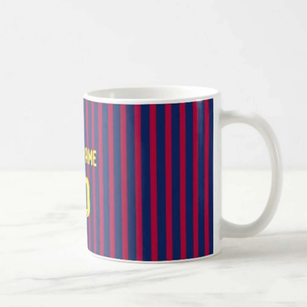 Personalized Mug Gift For Him Fathers Day, Rakhi - Red Blue Strips