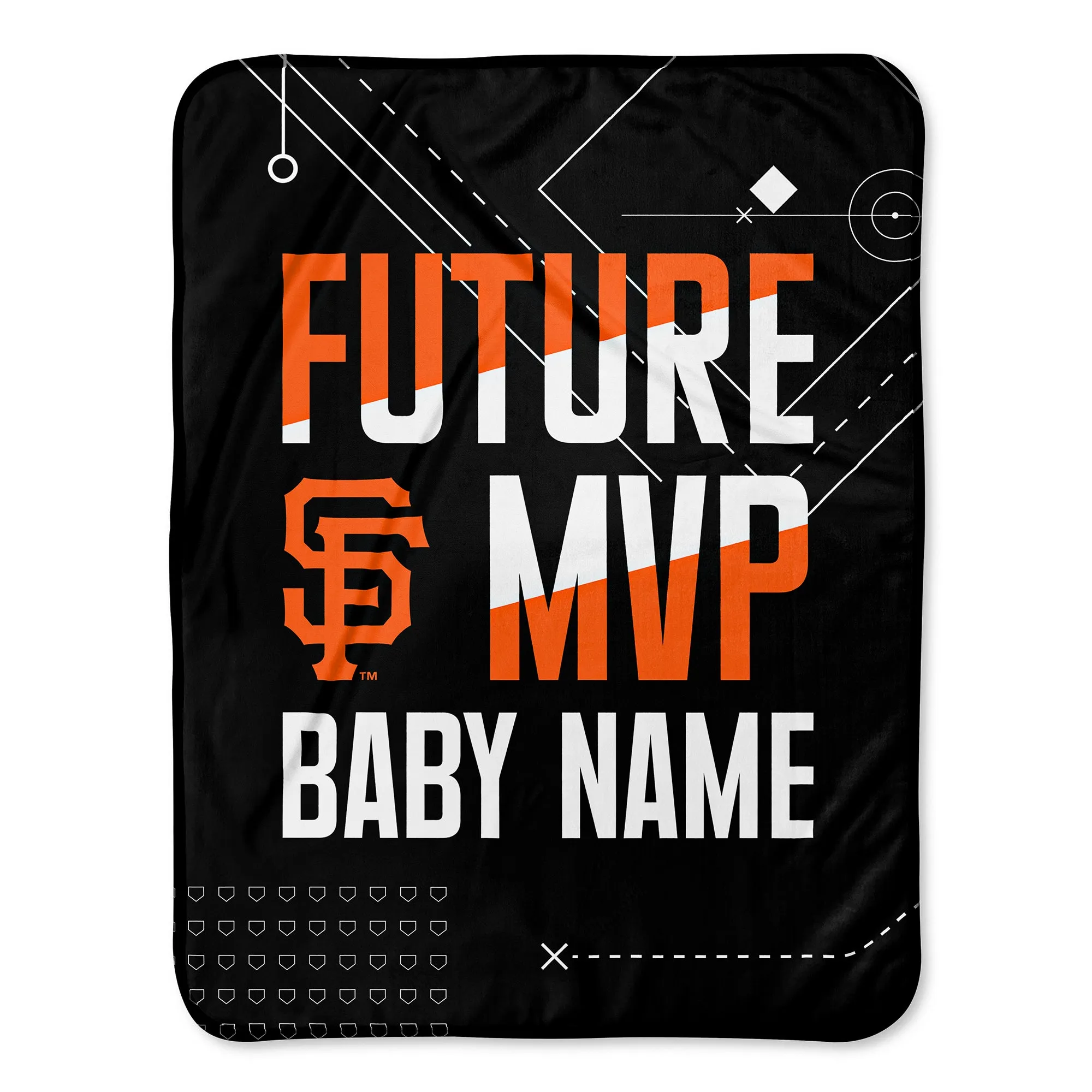 Personalized San Francisco Giants MVP Baby Pixel Fleece Blanket