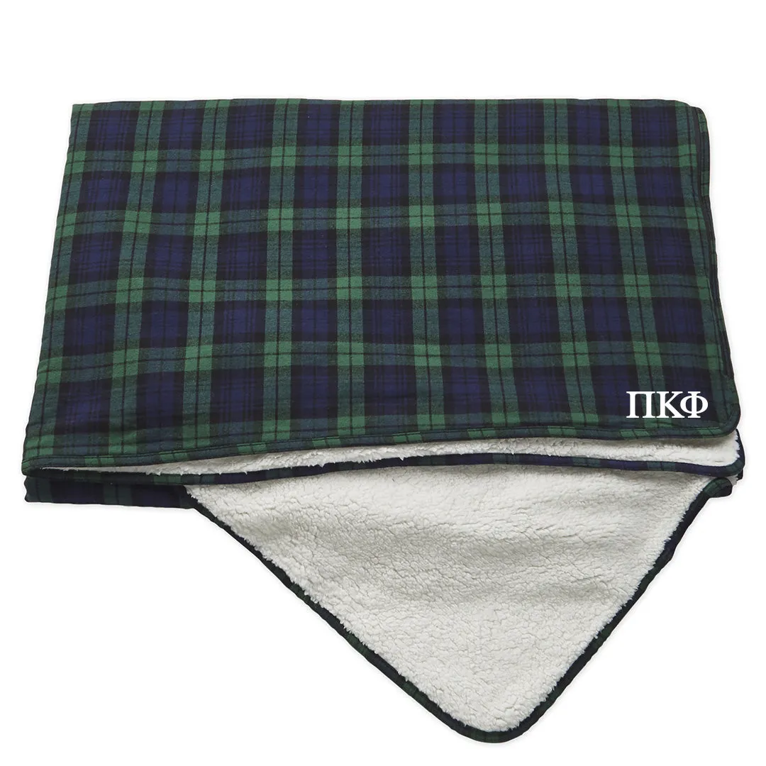 Pi Kapp Flannel Throw Blanket