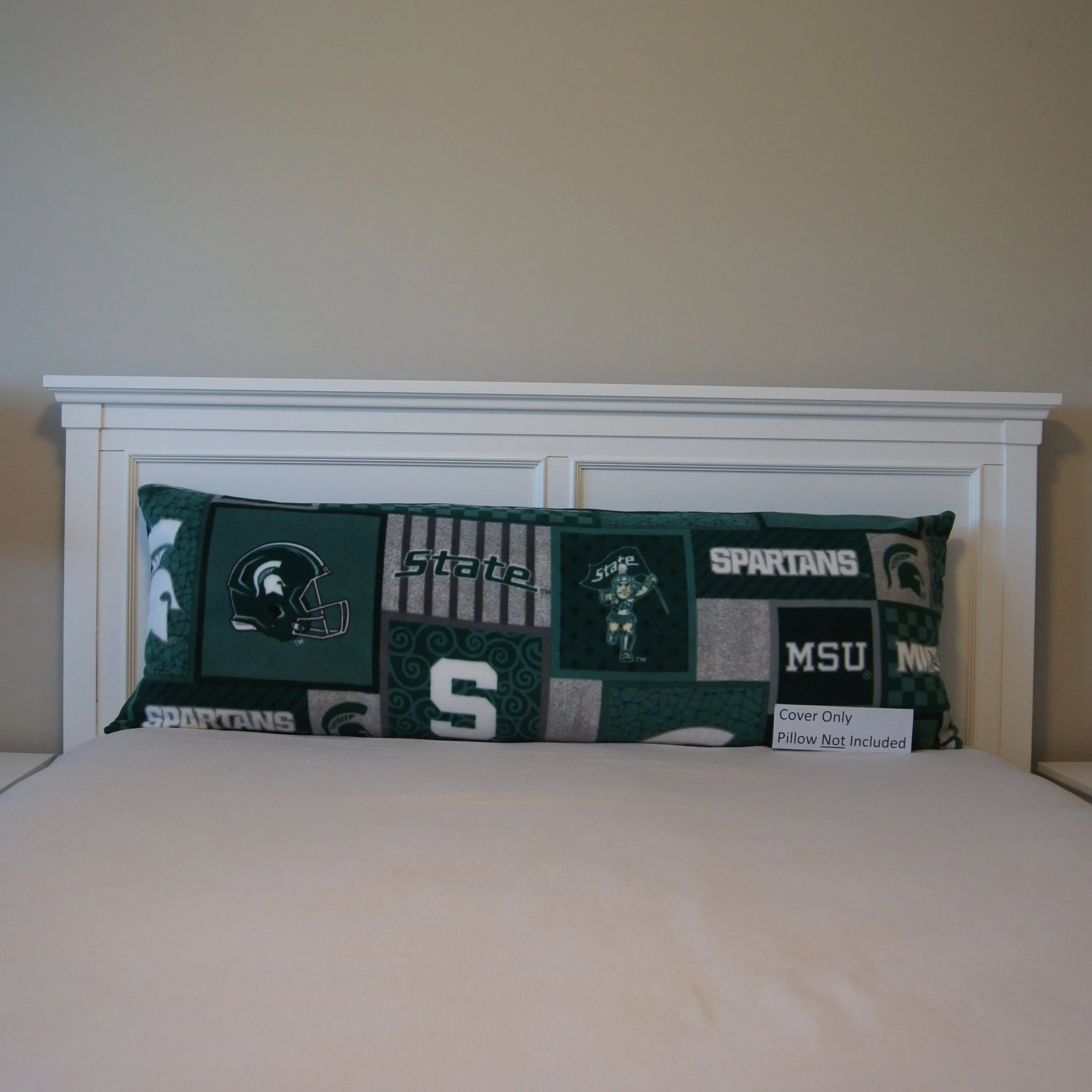 Pillows - Body Pillow Cover - College - NCAA - Michigan State University-MSU-Spartans